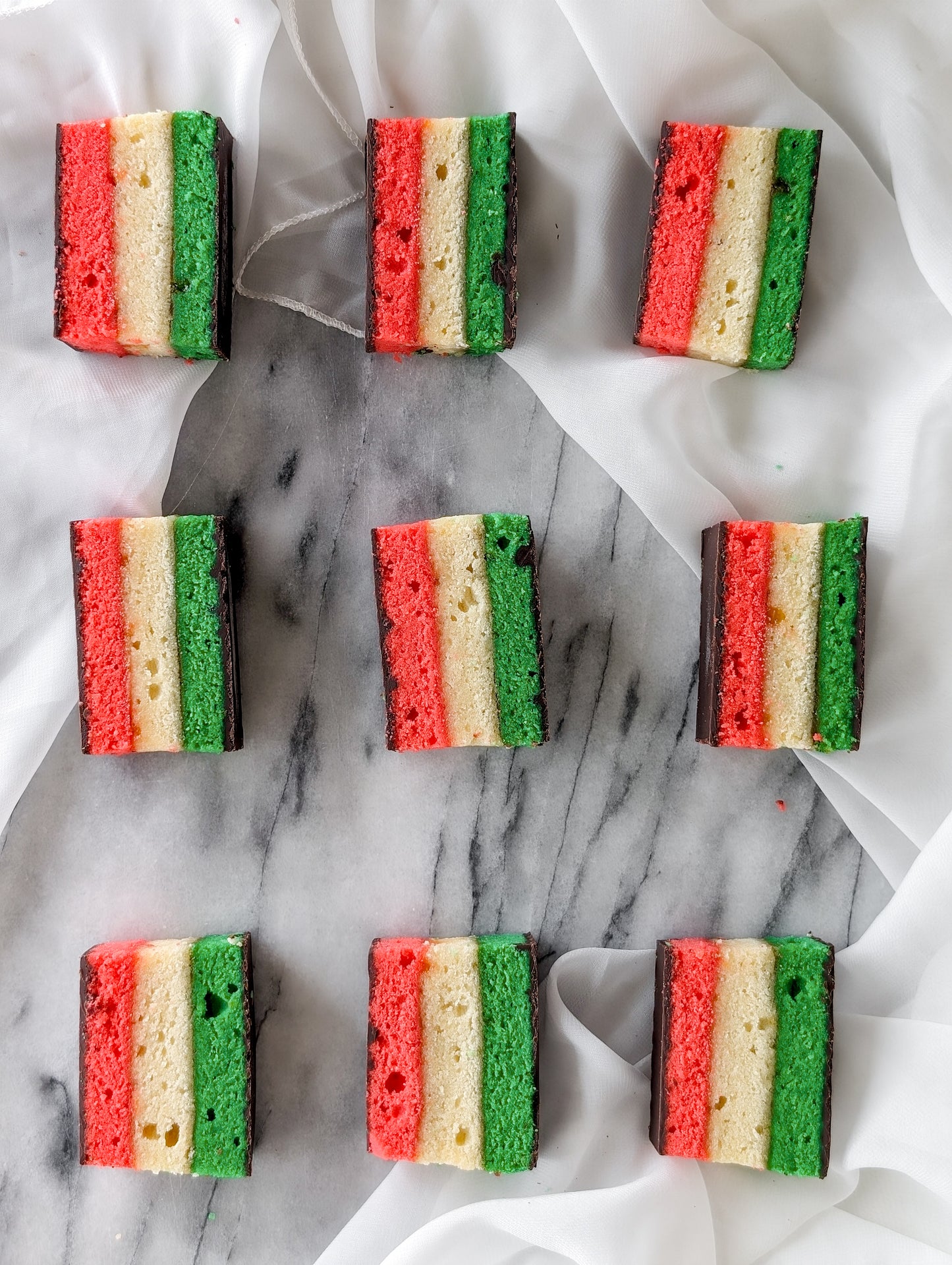 Dozen Italian Rainbow Cookies (Christmas)