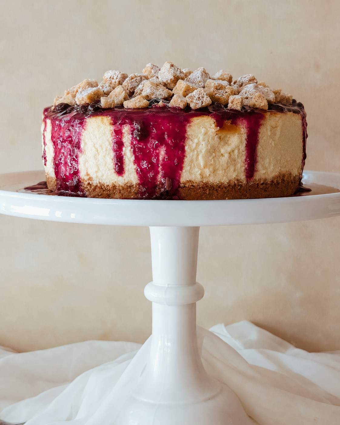 Cake of the Month: Almond Cherry Cheesecake (Slice)