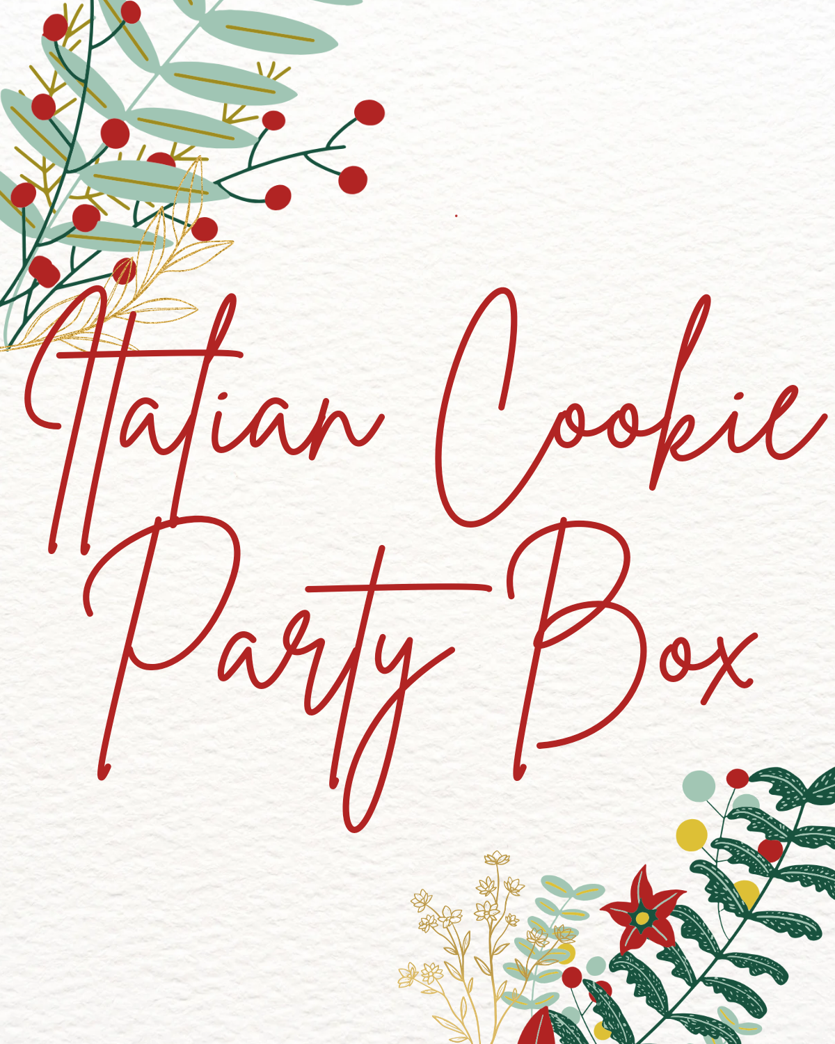 Italian Cookie Party Box (Christmas)