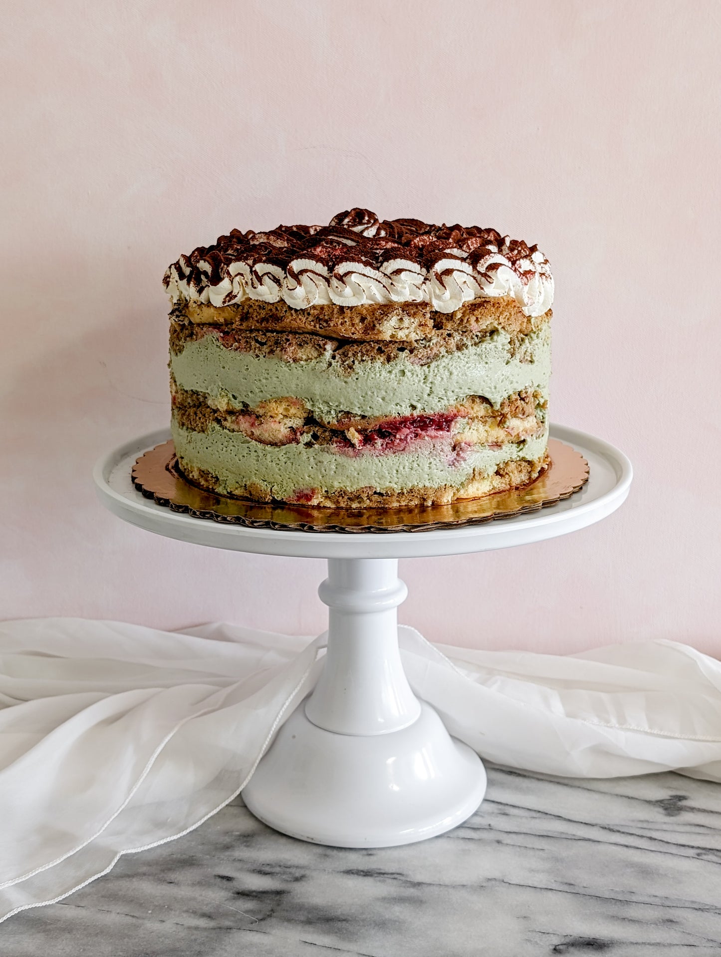 Pistachio Raspberry Tiramisù (Easter)