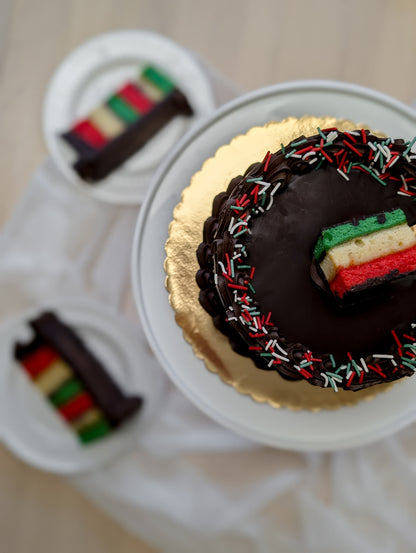 Rainbow Cookie Cake