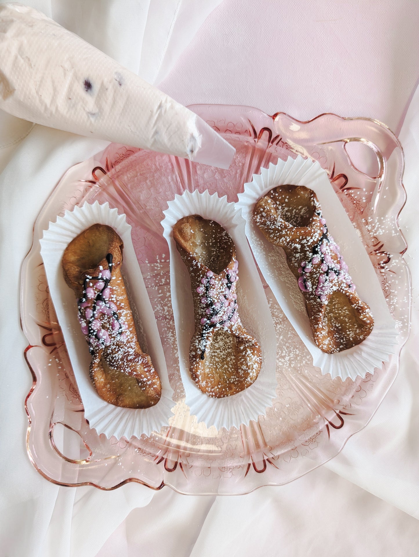 Cherry Blossom Cannoli